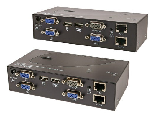 USB Dual VGA over Cat5 KVM Console Extender - 650 ft / 200m - TAA