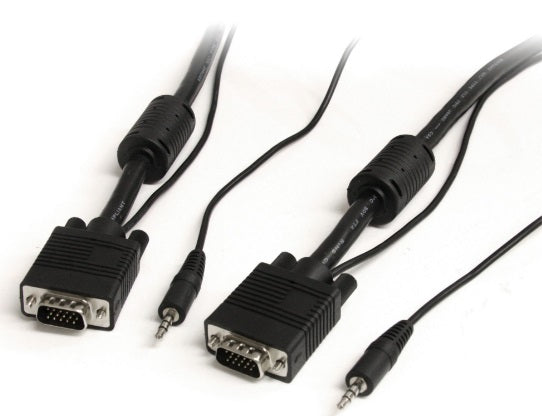 25 ft Coax High Resolution Monitor VGA Cable with Audio HD15 M/M