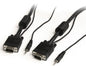 25 ft Coax High Resolution Monitor VGA Cable with Audio HD15 M/M