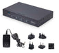 4-Port KM Switch with Mouse Switching, USB Switch for Keyboard/Mouse,