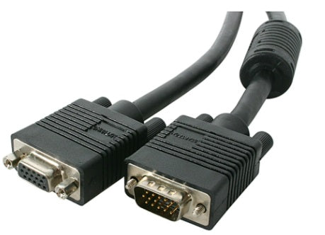 6 ft Coax High Resolution VGA Monitor Extension Cable - HD15 M/F