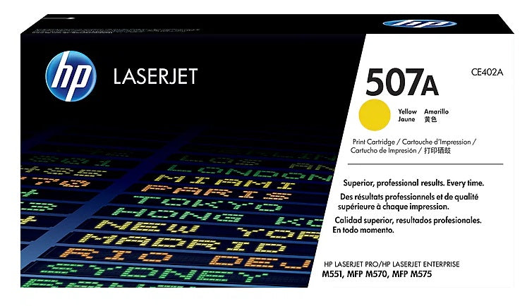 HP 507A Yellow Standard Yield Toner Cartridge, Prints Up to 6,000 Pages (CE402A)
