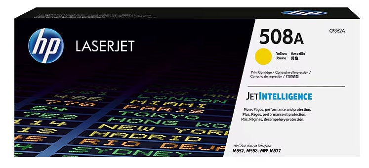 HP 508A Yellow Standard Yield Toner Cartridge, Prints Up to 5,000 Pages (CF362A)