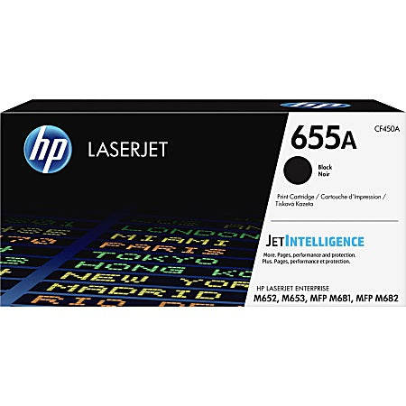 HP 655A Black Toner Cartridge, CF450A Item #233555