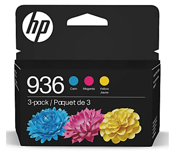 HP 936 Original Inkjet Ink Cartridge - 3 Pack
